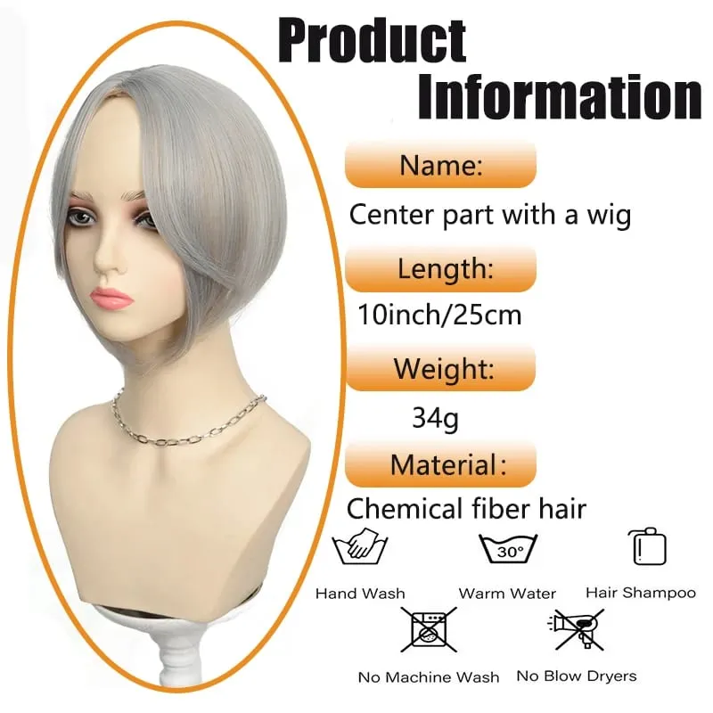 Wig Piece for Women with Bangs Covering Their White Hair and a Thin Invisible Replacement Piece for Their Hair — image 3
