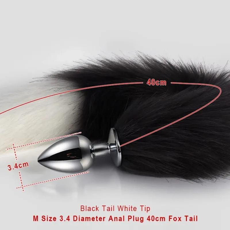Sex Shop 5 Sizes Metal Butt Plug Fetish Fox Tail Intimate Toys Bdsm Anal Extender Dilator Products Erotic Games Goods For Adults