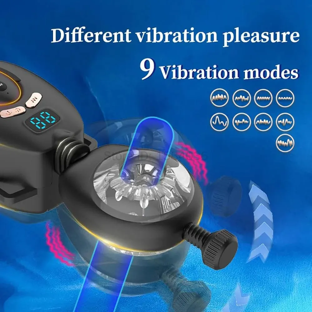 Masturbador masculino vibratório de impulso automático com cinto wearable controle remoto mãos-livres pênis Stroker brinquedos sexuais para homens adultos — image 2