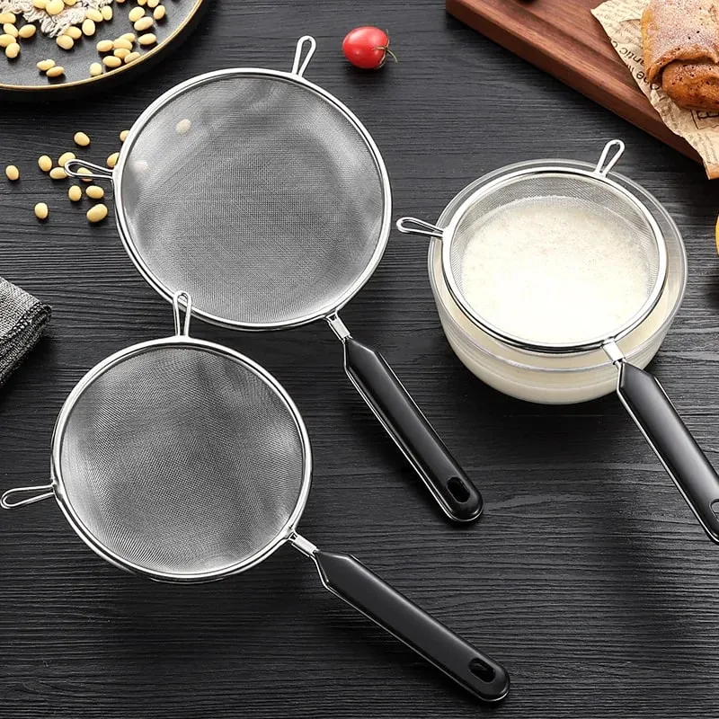 Premium Fine Mesh Strainer for Your Festive Kitchen - Versatile 6.3 Inch Stainless Steel Sieve for Fruits Broths and Baking Prep — image 5