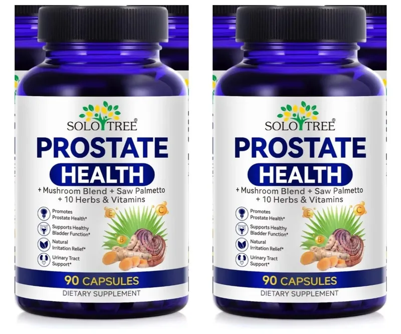 Cápsulas de saúde da próstata Saw Palmetto Reishi Urtiga Cúrcuma para bexiga urinária bem-estar e suporte de fluxo masculino 90 contagens — image 9