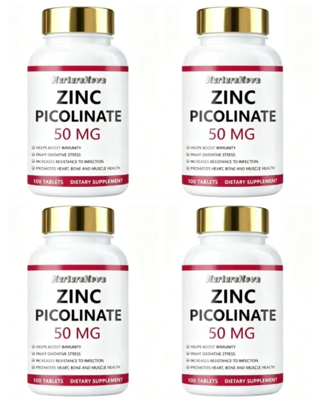 Zinc Picolinate Tablets for Antioxidant Support Bone and Muscle Wellness Daily Mineral Supplement for Adults 100 Tablets — image 10