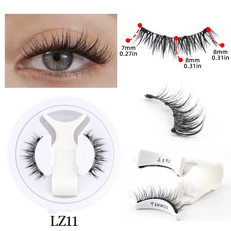 Magnetic Eyelashes No Glue Needed Reusable Natural Look 3D Faux Mink Lashes Easy Apply Magnetic Lashes Set for Eye Makeup Tool — image 9