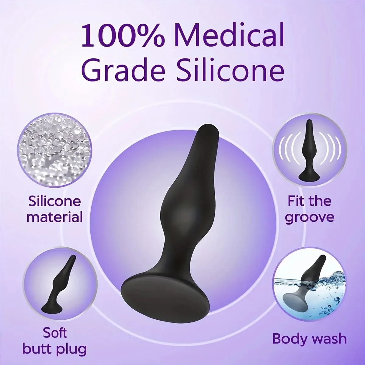 Beginner Silicone Butt Plug Anal Plug for Men Women Prostate Massager for Gay Mini Anal Bullet Masturbator Sex Toy for Men — image 3