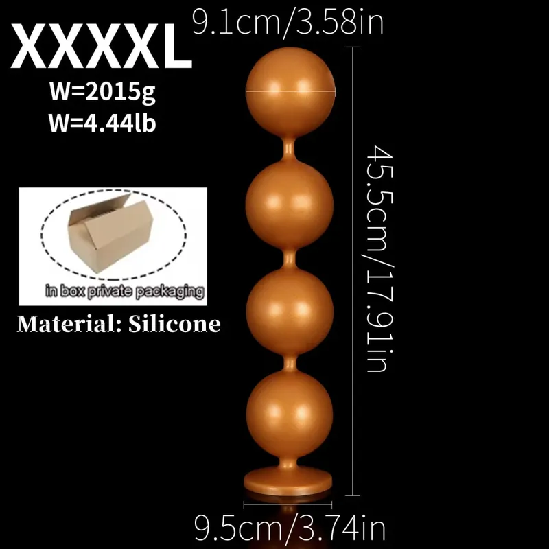 Super Mahabang Anal Beads Anal Plug Prostate Massage Malaking Butt Plug Vaginal Balls Anal Stimulation Pull Bead Dildo Deep Anal Sex Toys — image 14
