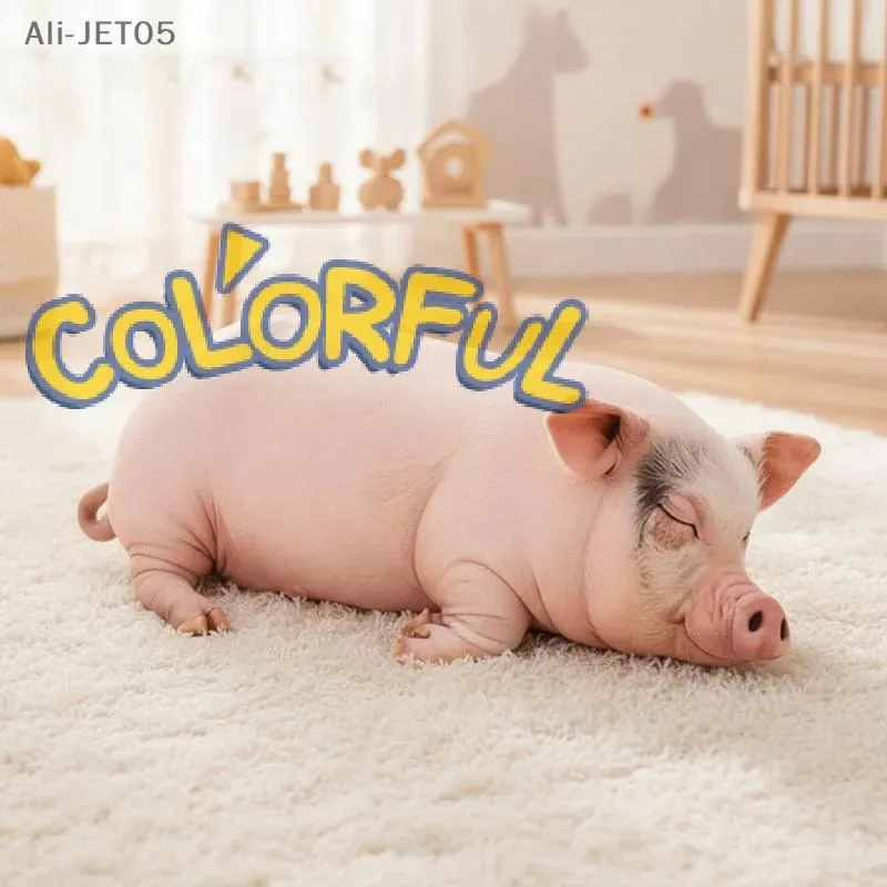 3D Pig Fyld Pude Blød Vaskbar Hudvenlig Stof Plys Pude til Sofa Soveværelse Bilstøtte — image 2