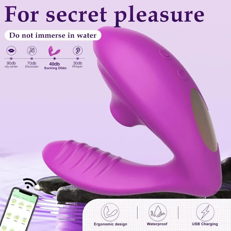 Vagina Sucking Wearable Vibrators Dildo Nipple Clitoris Stimulator Oral Sex Clit Sucker Sex Toys for Woman Masturbation