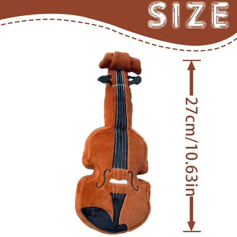 27cm Violin Plush Toys Funny Decorative Ornaments Realistic Violin Doll Exquisite Throw Pillows Birthday Gifts For Child Friends — image 6
