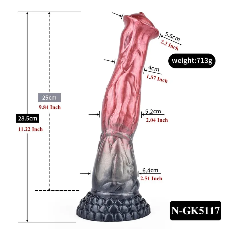 Silicone Horse Dildo Long Penis Anal Plug Napakalaking Knot G-spot Vaginal Stimulator na may Suction Cup Adult Sex Toy para sa Babae Mga Lalaki — image 19