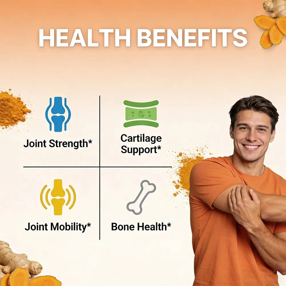 Cápsulas de força extra de glucosamina e condroitina, suporte para articulações, antioxidante, suplemento de suporte imunológico para adultos — image 6