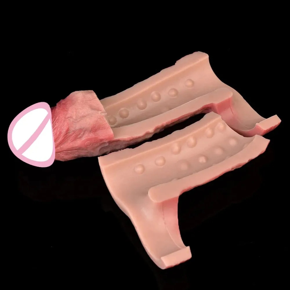 Kablosuz Kontrol Gerçekçi Içi Boş Yapay Penis Yumuşak Silikon Penis Kollu Prezervatif Erkek Dick Artırıcı Gecikme Boşalma Seks Oyuncakları — image 6