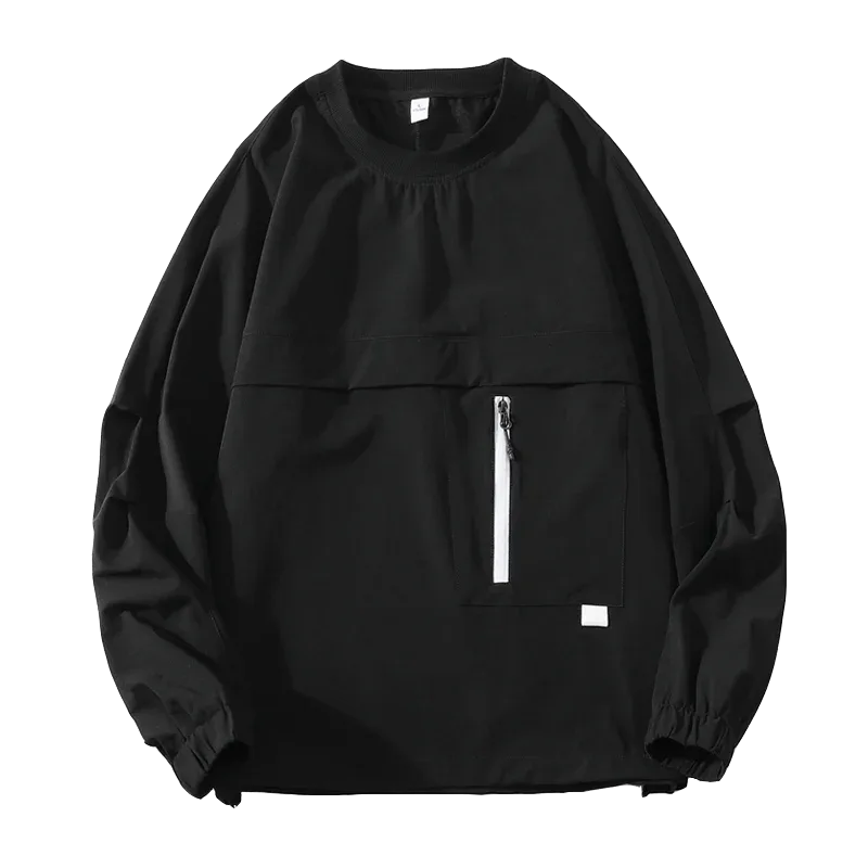 Ležérní Pánské lehké a prodyšné pulovry Jaro Léto Nylonové natahovací mikiny Streetwear Jednobarevné mikiny Oblečení — image 5