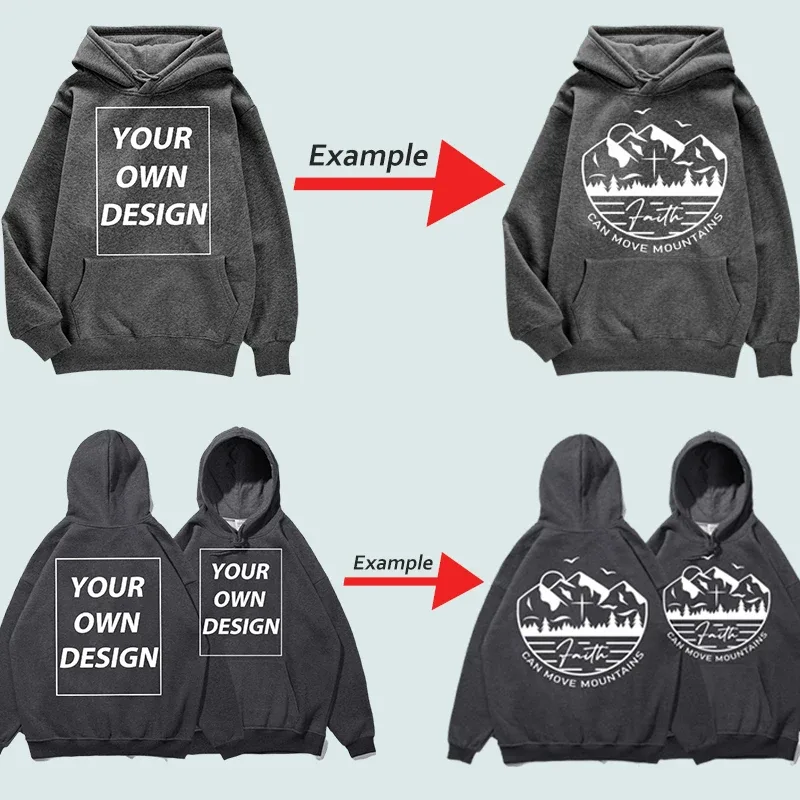 Personalizado diy impressão homem mulher outono inverno hoodies casual clássico pullovers simples confortável streetwear macio quente roupas esportivas — image 7