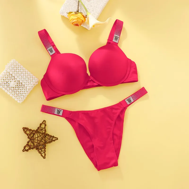 Victoria's Secret New Lingerie Underwired Sleepwear Plus Size Women Adjustable Straps Fashion Lace Push Up Bra Panty Set Sexy — image 5