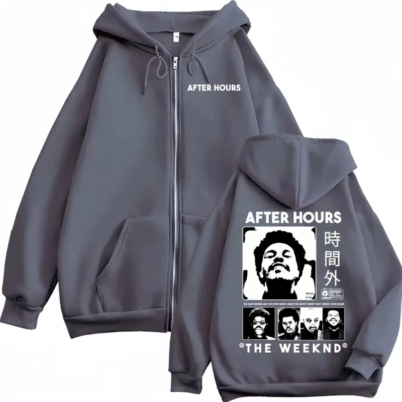 The Weeknd After Hours Til Dawn Zipper Hoodies Men Women Fashion Streetwear Jacket Sweatshirt Fleece Cozy Zip Up Pullovers Coats — image 2