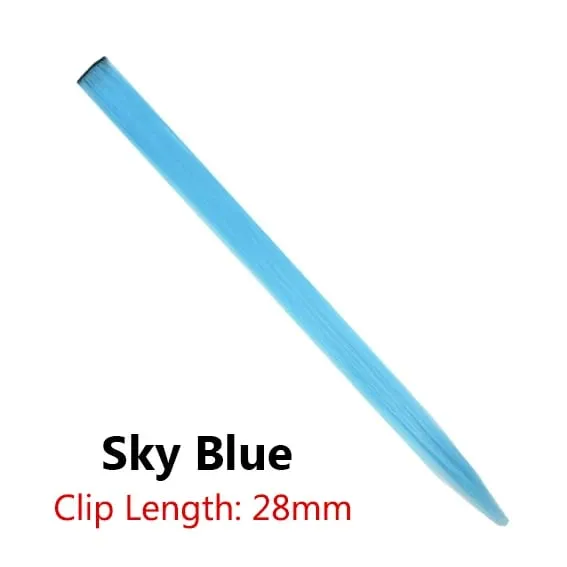 12 Colors Straight Curly Hair Synthetic Hairpieces Clip-In One Piece Pure Color Synthetic Hair Extension Pieces — image 11