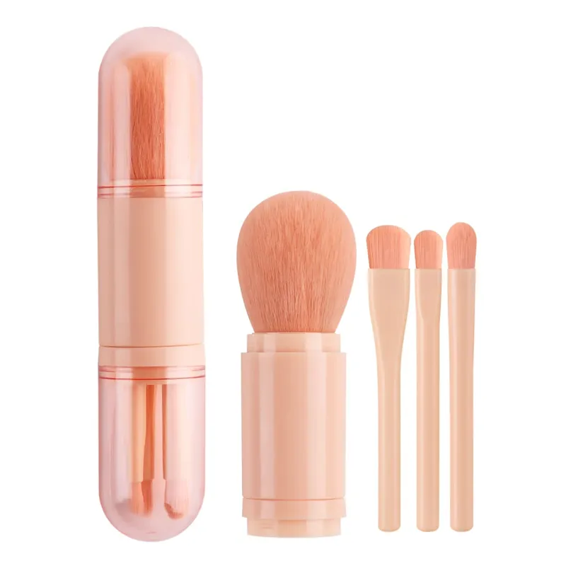 Detachable 4 In 1 Makeup Brush Set Round Powder Flat Eyeshadow Brushes Travel Portable Facial Eye Cosmetic Tools — image 8