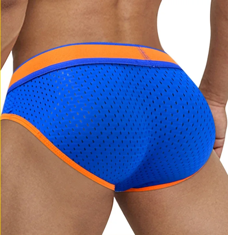 Cueca masculina de malha emagrecedora, cintura baixa, bolsa convexa em u, cintura elástica, respirável, cueca jockstrap colorida — image 27