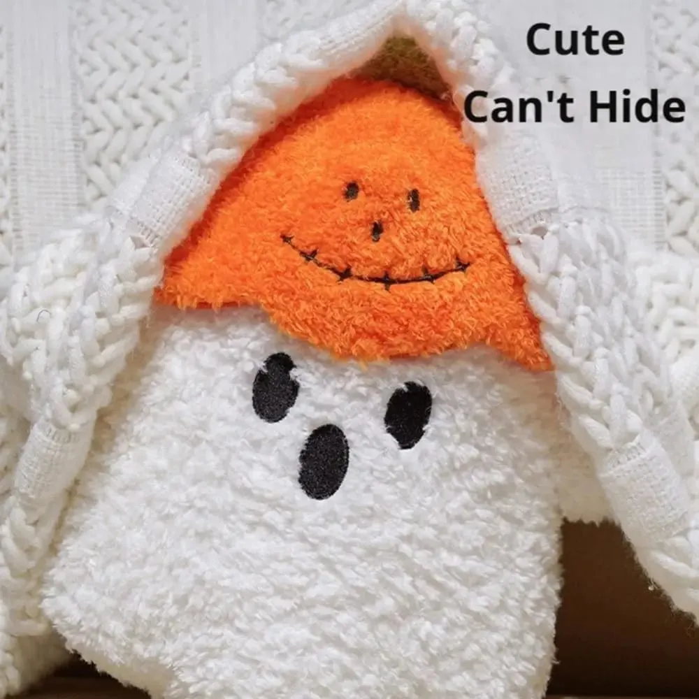 Cozy Ghost Decorative Cushion Hug Pillow Fabric PP Cotton Filling Pumpkin Pillow Ghost Halloween Theme — image 5