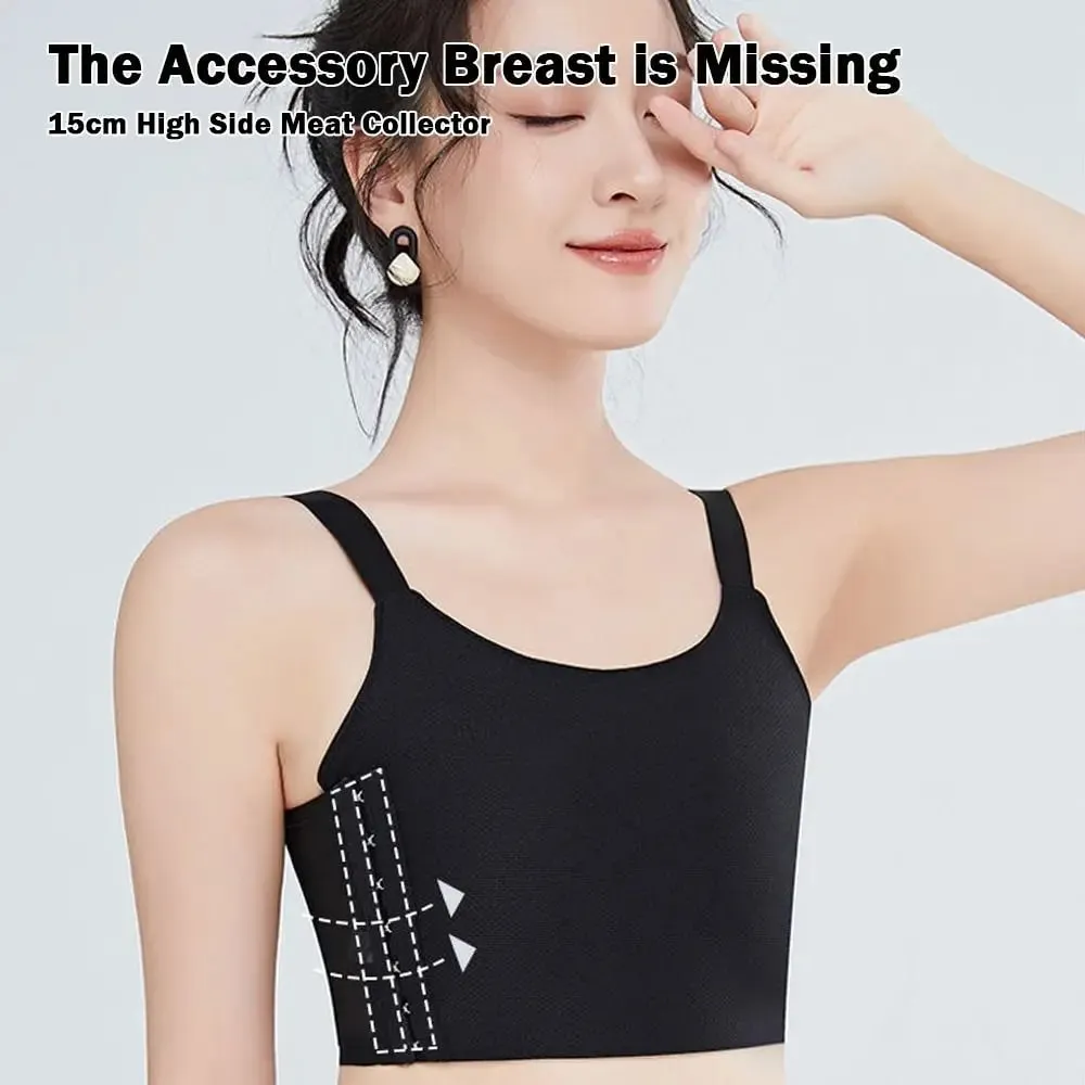 Slimming Style Sports Bralette Breathable Fabric Nylon Fabric Chest Shaping Underwear Seamless Design Thin Style — image 5