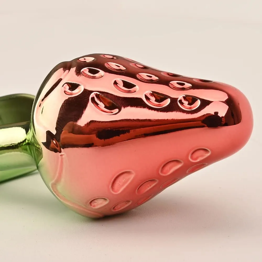 Anus Butt Plug With Diamond Jewel Metal Strawberry-Shaped Anal Sex Toys Trainer Analplug Buttplug Butplug — image 3