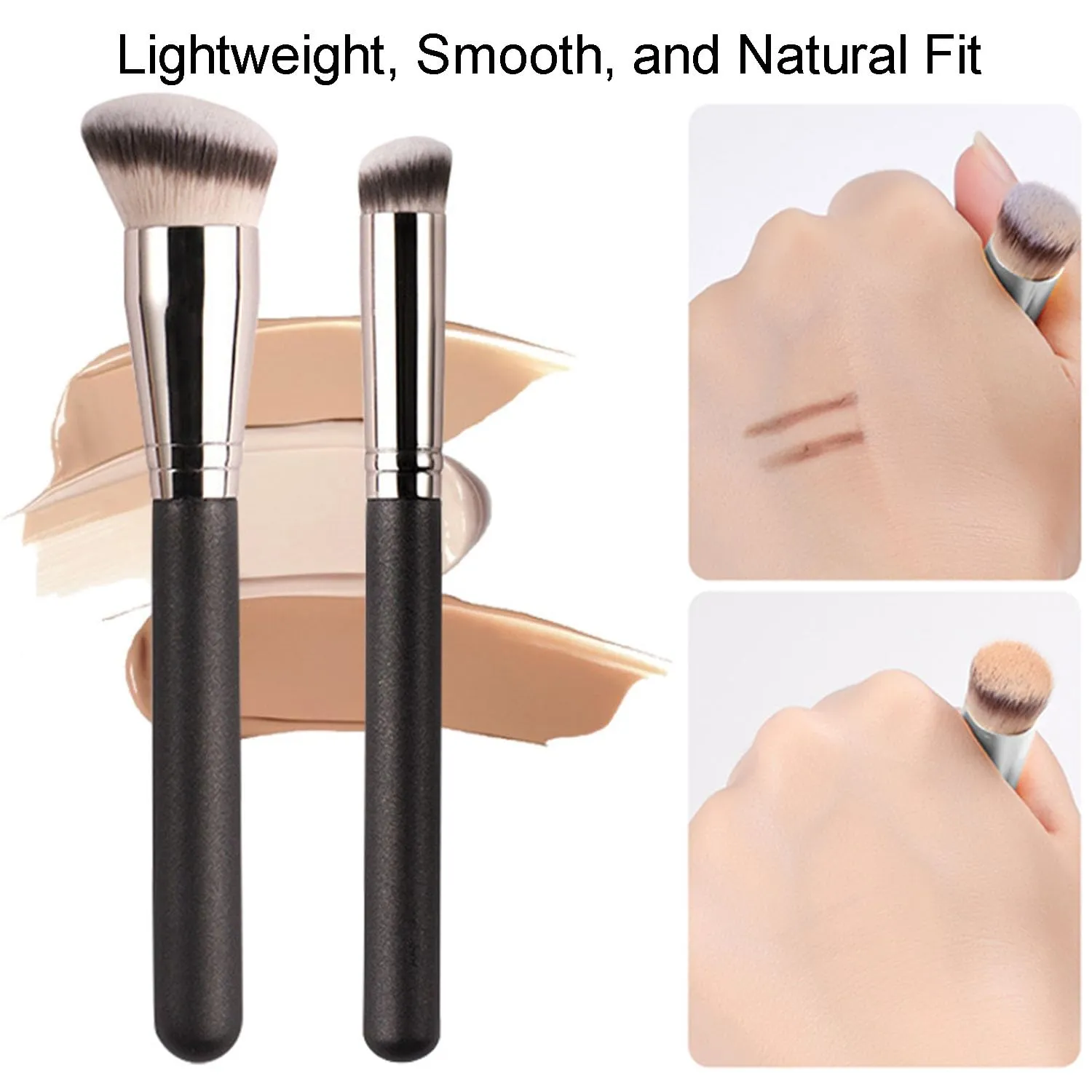 3 PCS Makeup Brushes Set Includes Foundation Brush Flawless Concealer Brush Powder Brush — image 2