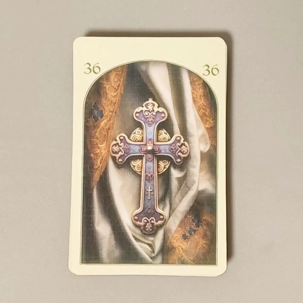 Printed on 350GSM Double-embossed Cardstock Medieval Lenormand Oracle Deck 9*6cm 36 Pcs Cards — image 4