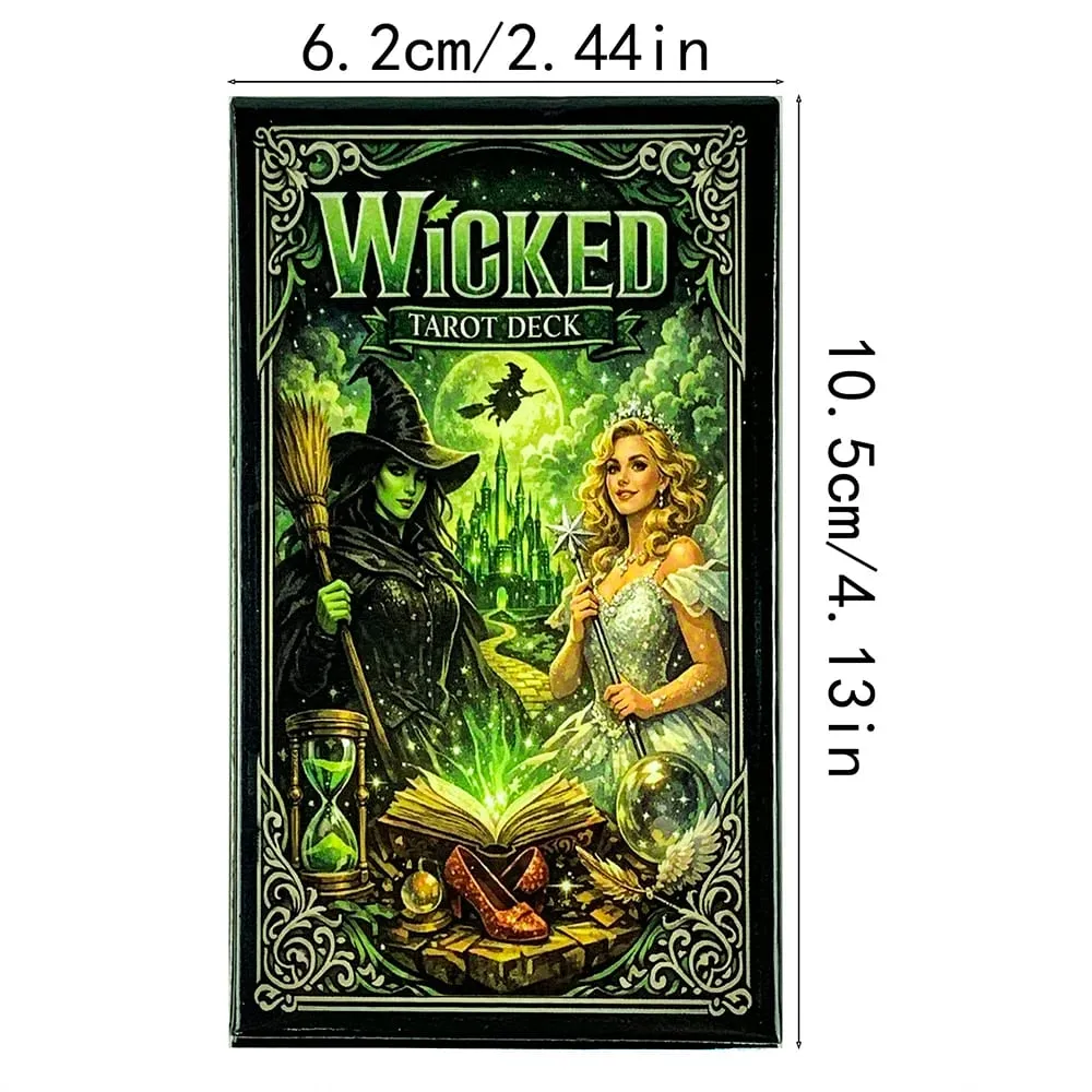 Wicked Tarot Deck 78 Tarot Cards Fantasy Magic Witch Divination Cards Game Fate Prediction Tarot Board Game Halloween Games Gift