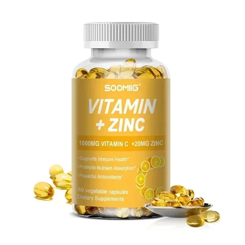 Soomiig Vitamin C with Zinc Capsules Vitamin C 1000MG Zinc 20 Mg for Immune Support Powerful Antioxidant & Energy Production — image 8