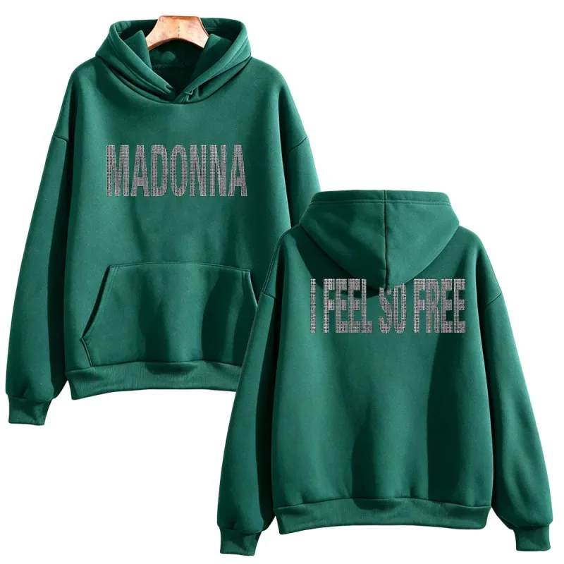 I Feel So Free Hoodie Graphic Printed Hoodie Madonna Merch Vintage Style Sweatshirts Women Men with Hooded Loose Casual Pullover — image 15