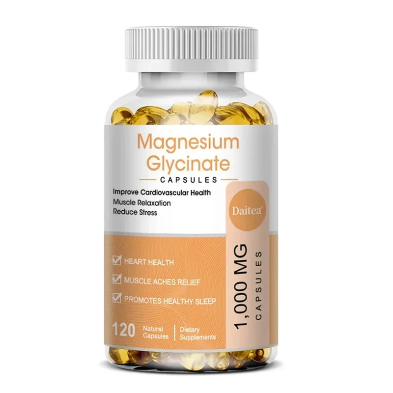 Kapsul Magnesium Glycinate - Membantu dengan Tekanan Otot Tidur Sendi Tulang Kesihatan Imun dan Kardiovaskular