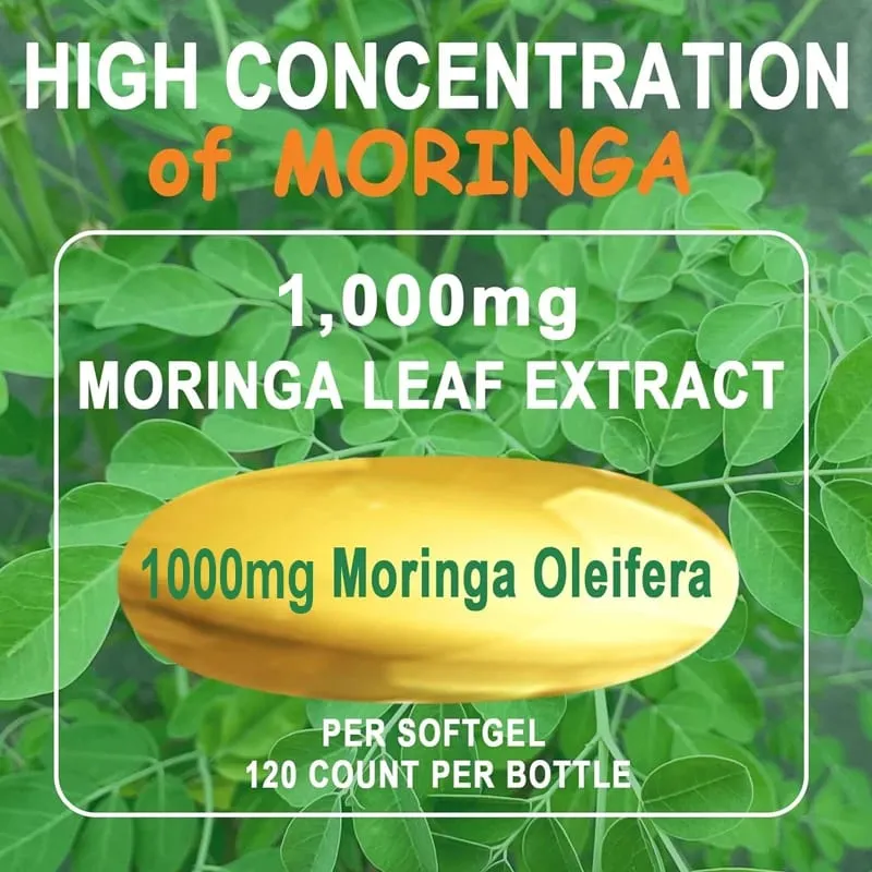 Natural Moringa 1000mg Supplement Supports Immune Defense Digestion Skin Joint Energy & Antioxidant Health — image 5