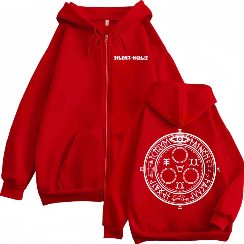 Limited Silent Hill 2 Game Print Zipper Hoodies Moda de alta qualidade Zip Up Pullovers Homens Mulheres Casual Moletons de Manga Longa — image 6