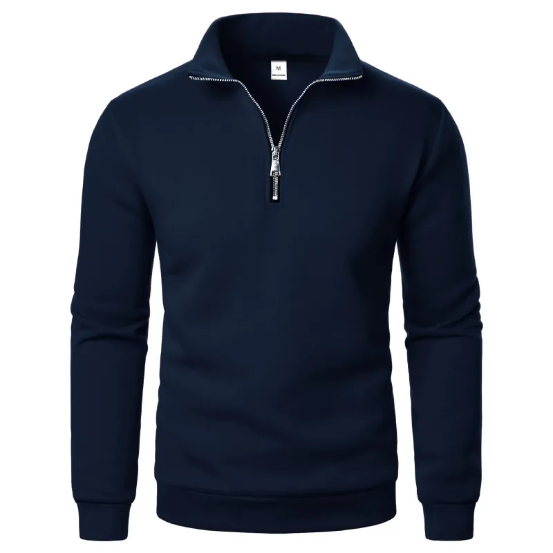 2026 Outdoor Men Zipper Sweatshirts Spring Quarter Zip Pullover Half Zipper Hoodie Men Gym Man Autumn Solid Men Sweatshirt Coat — image 21