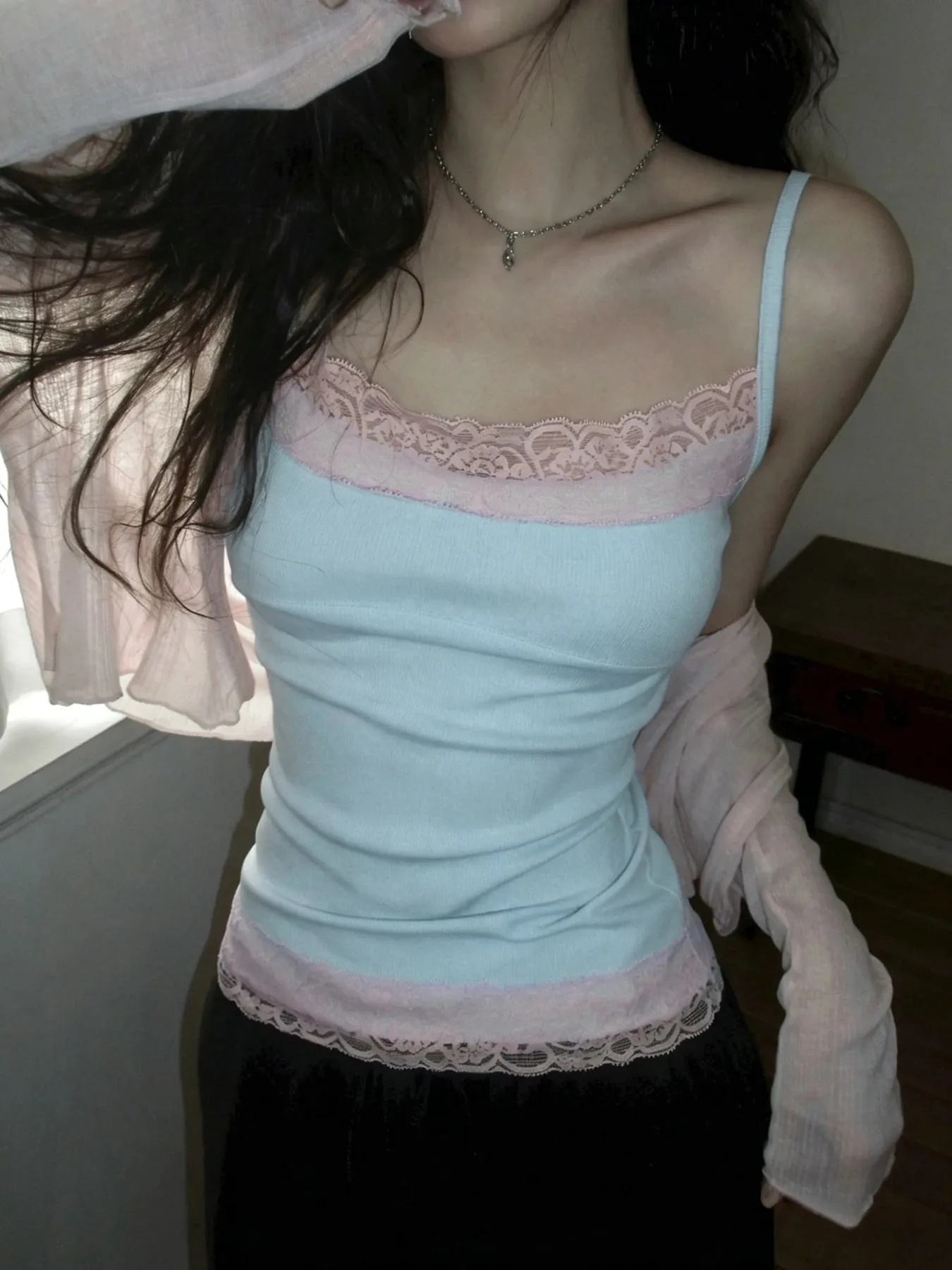 Sexy Lace Trim Patchwork Camisole For Women Y2K Summer Sleeveless Cami Tops Vacation Casual Clothes Coquette Tank 2026