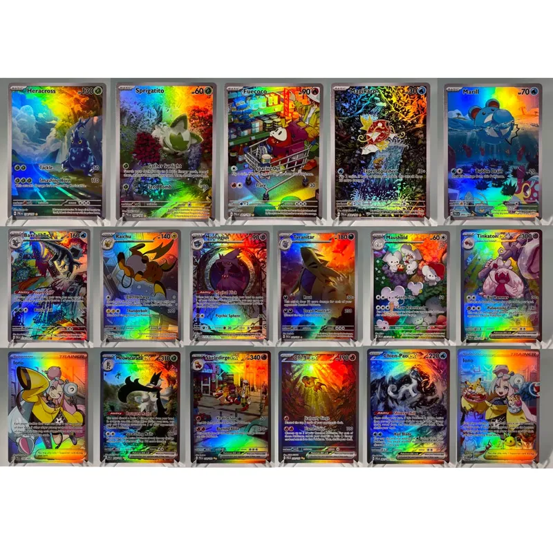 Paldea Evolved PKM Cards PTCG4-C GX Rainbow Magikarp Raichu Tyranitar Iono Rare Collection Battle Toys Gifts for Hobbies — image 6