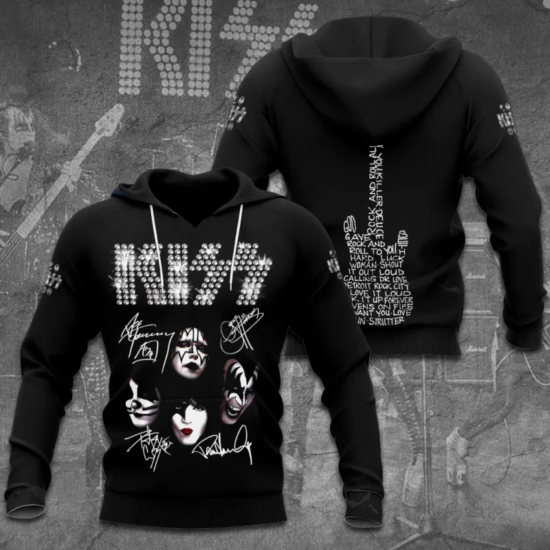2026 Hot Rock Kiss Hoodies 3D Printed Men Women Funny Long Sleeve Sweatshirt Shirt Street Man Hoodies Tops Y2k Hoodies — image 1