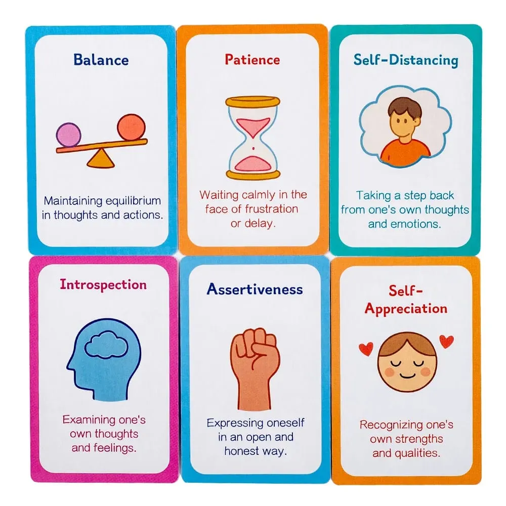 110pcs Adult Mindfulness Cards Emotional Management Supplies Stress Relief Tool Mental Wellness for Teens & Students Board Game — image 4