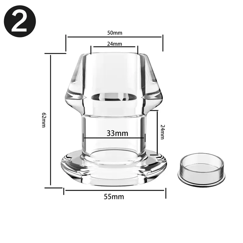 Hollow Anal Plug Silicone Butt Plugs na may Stopper Anal Dilator Anus Tunnel Expansion Prostate Massage Mga Sex Toys Para sa Babae Lalaki Gay — image 8