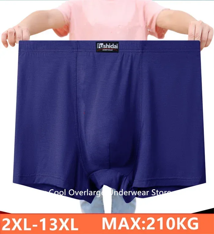 Boxershorts masculino calcinha modal 200kg macio 13xl roupa interior masculina plus size 12xl jumbo solto 9xl 5xl vermelho preto grandes boxers — image 21