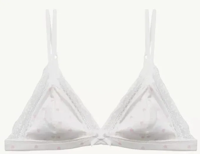 French Satin Lace Triangle Bra Set Wireless Thin Cup Small Bust Push Up Lingerie Side Support Anti Sag Sexy Women Underwear S-XL — image 5
