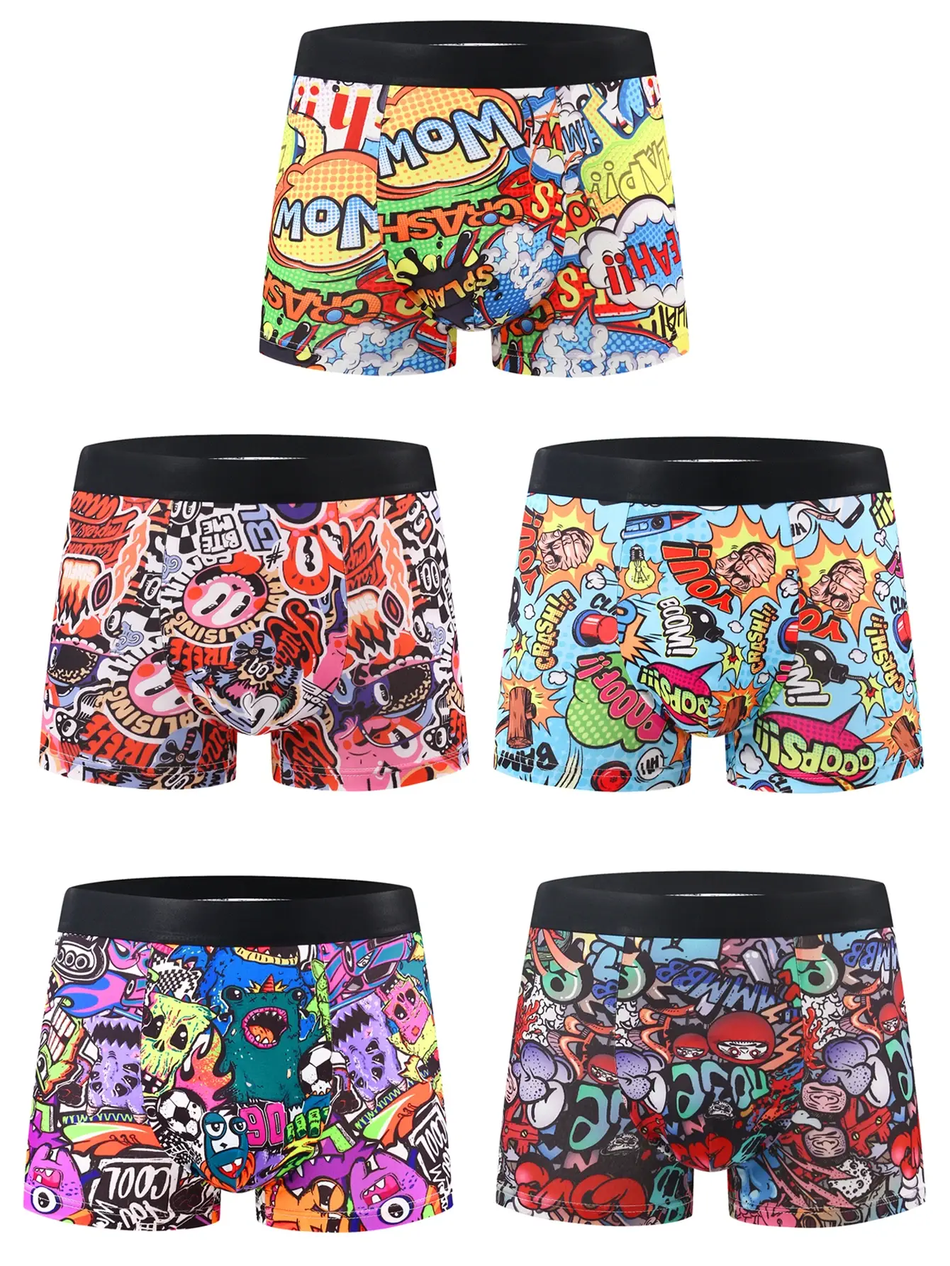 10-Pack Fashionable Men's Boxer Shorts, Comfortable, Soft, Fashionable, Printed, Casual and Versatile Men's Underwear — image 6