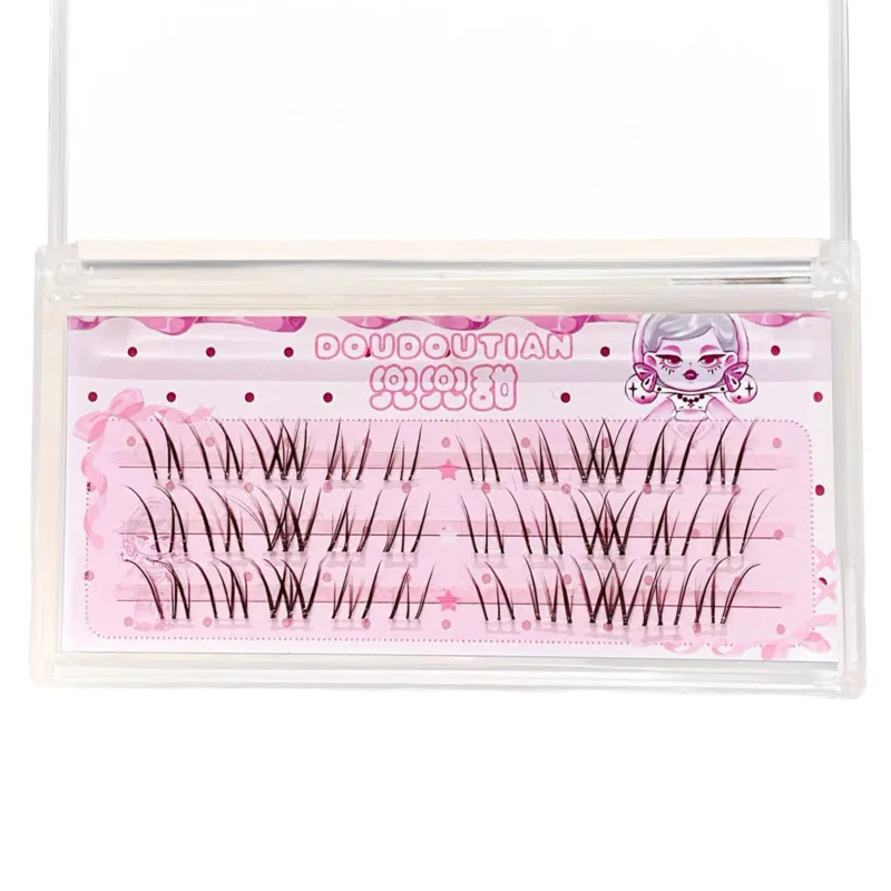 3/10 Rows Sweet Brown Wispy False Eyelashes Natural Airy Manga Style Eyelash Extension For Beginners 7-12mm Perfect Eye Makeup