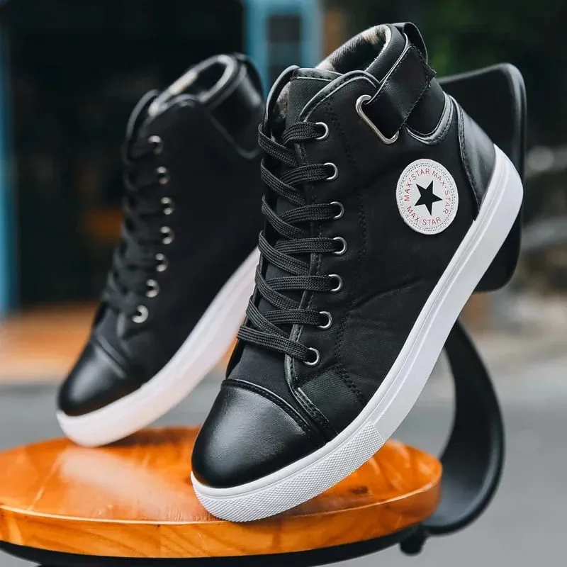 Men's High Top Walking Shoes Hot Selling Teenagers Outdoor Leisure Shoes Thick Soled Practical Jogging Large Size 39-46 Sneakers