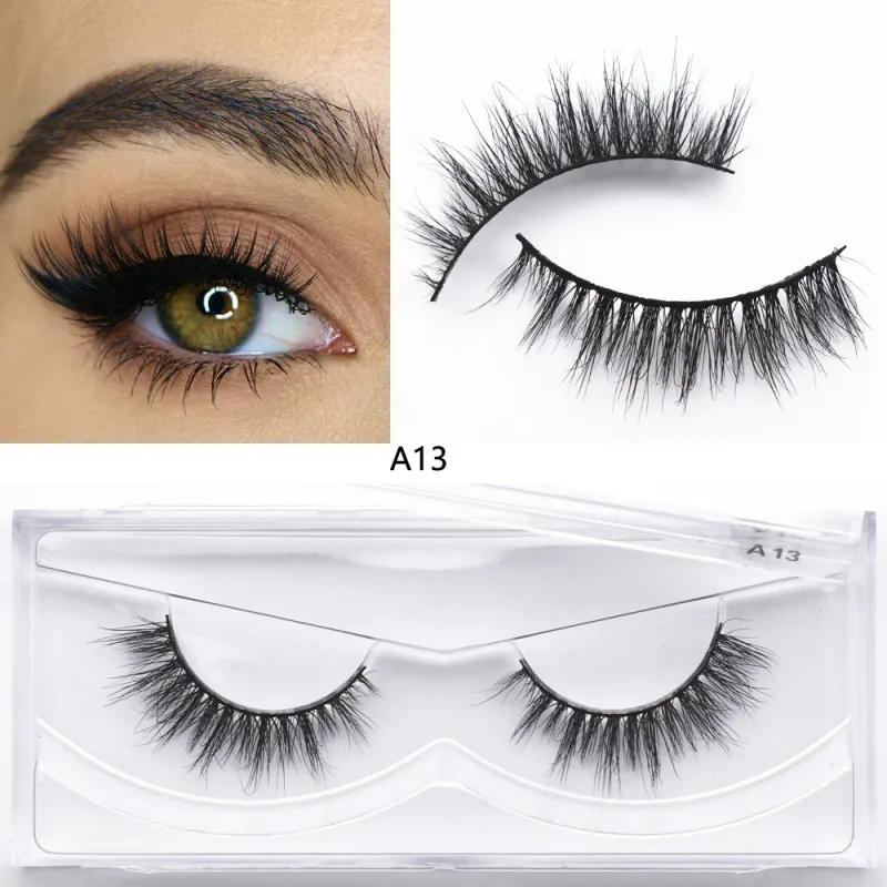 D20 Real Mink Lashes Eyelashes Extension Natural Long Winged Volume Eye Lashes Handmade Mink Fake Eyelash Makeup Lash — image 15