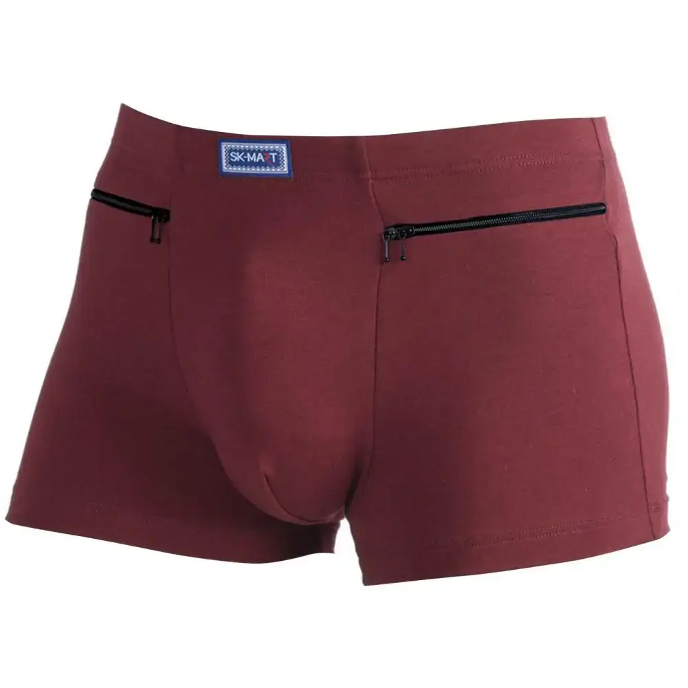 Bolsos masculinos roupa interior anti-roubo cuecas boxer sem costura elástica calcinha masculina de algodão u-bump shorts masculinos roupa diária — image 3
