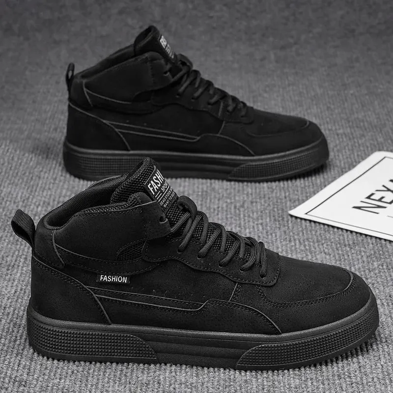 Breathable men's casual shoes skate shoes mid-top men's shoes breathable and versatile sports shoes suitable for wearing all — image 4