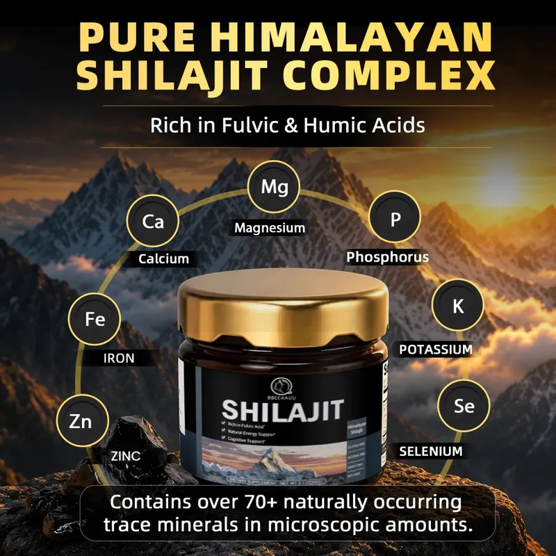 Résine Shilajit naturelle, boisson originale, suppléments minéraux pour la santé immunitaire, métabolisme, santé physique globale, 204MG — image 1