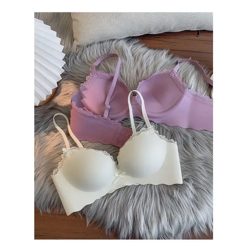 Hot Selling Ladies Push Up Bra Set Seamless Wireless Support Anti-Sagging Comfort Lingerie S-XL for Young Women Soft Daily Wear — image 4