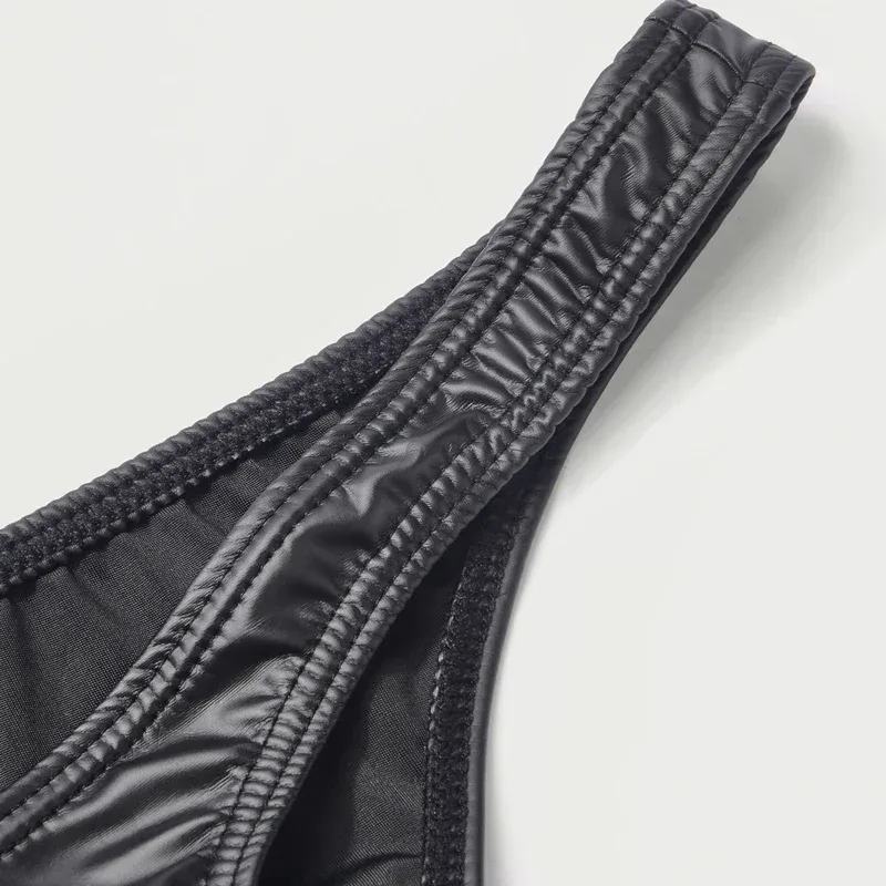 Cuecas de biquíni de couro falso masculino cuecas u bolsa sexy deslizamentos para homens lingerie de alta qualidade cuecas calzoncillos calcinha masculina